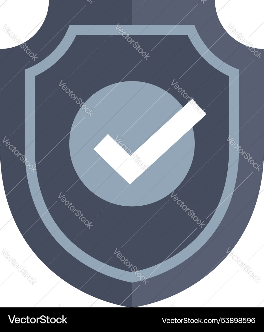 Security shield displaying a check mark Security shield displaying a check mark vector image