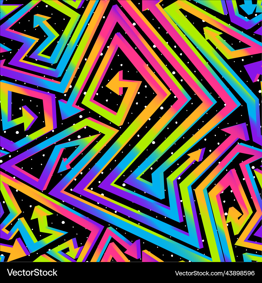 Space Arrow Pattern - Dynamic & Colorful vector image