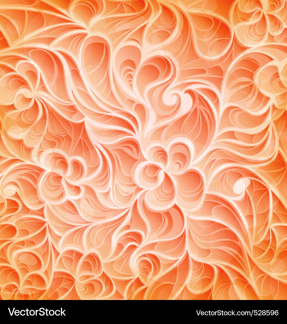 Swirling Orange Pattern Vector Image