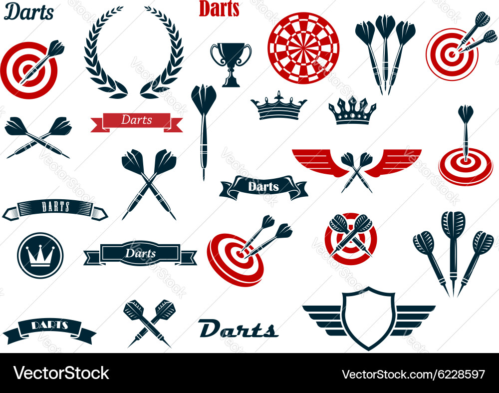Darts & Heraldic Elements vector image