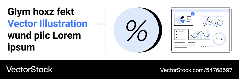 Financial data visualization with pie chart Vector Image