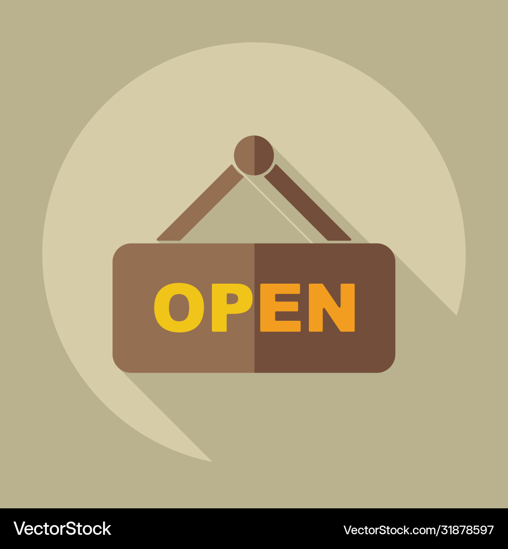 Flat modern design with shadow icons open label Flat modern design with shadow icons open label vector image