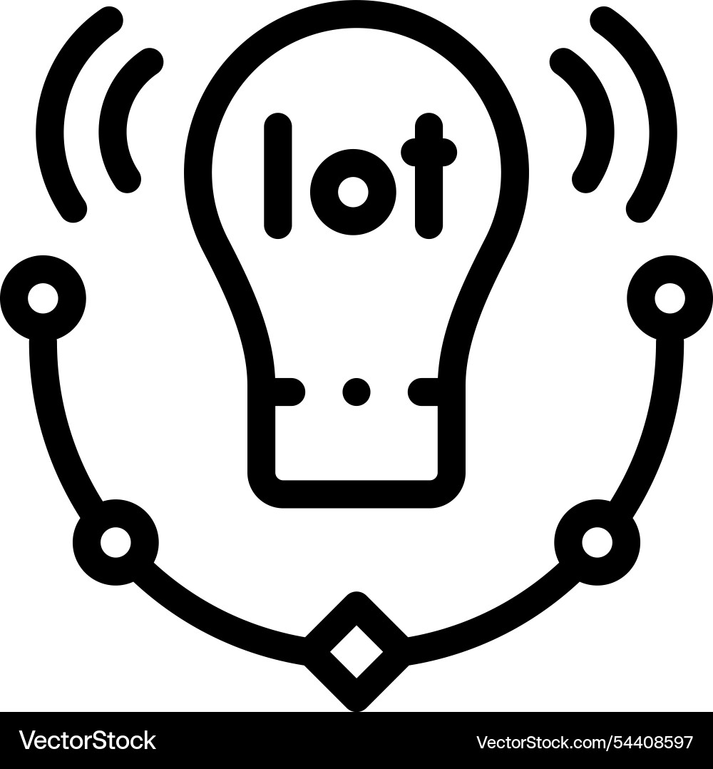Ip icon thin linear style design isolated Vector Image