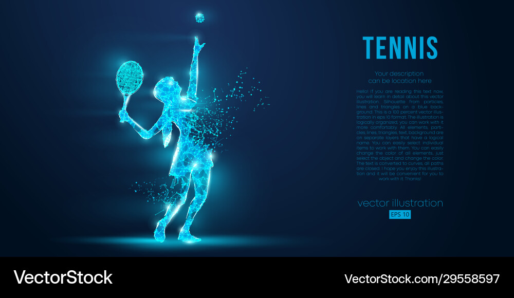 Neon Tennis Silhouette vektorbild