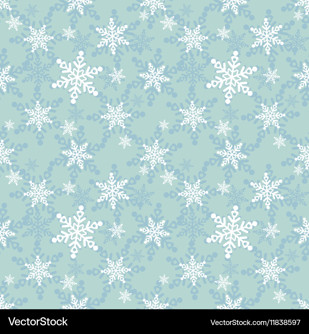 Snowflake Winter Seamless Pattern vector image