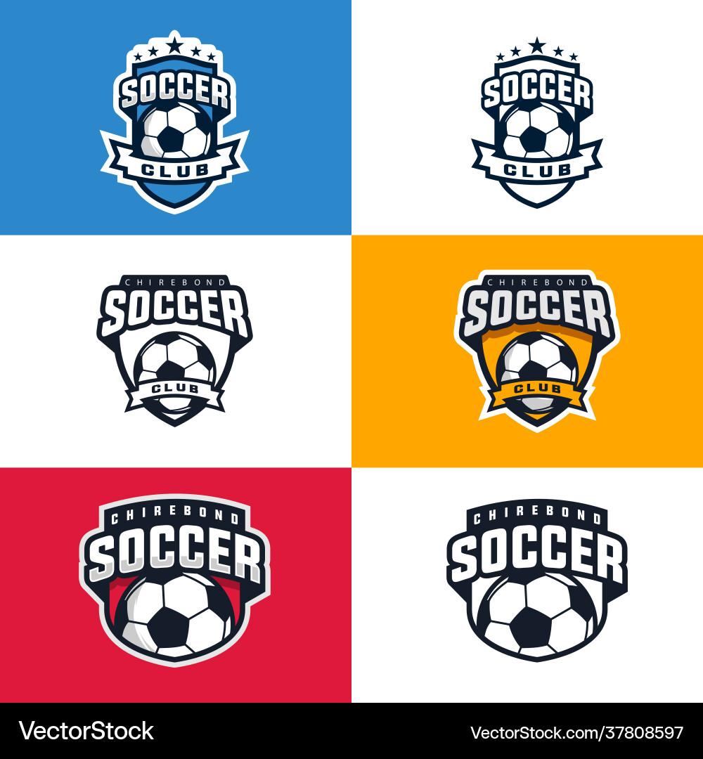 Soccer logo template Soccer logo template vector image