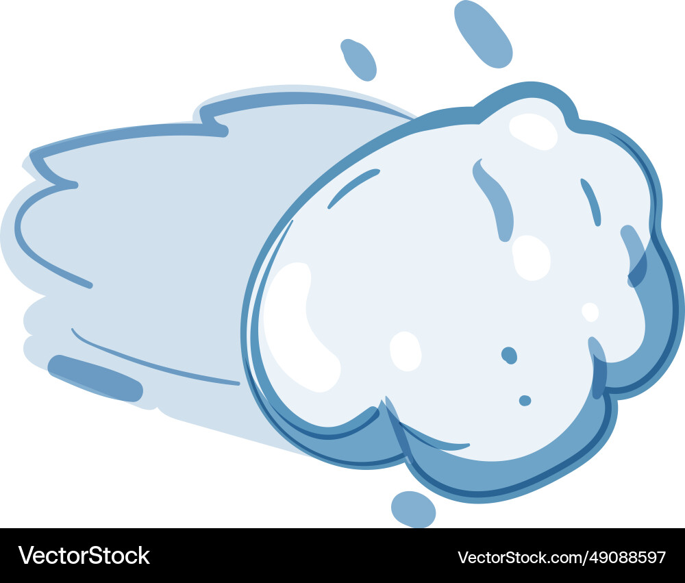 Sphere snowball cartoon Sphere snowball cartoon vector image