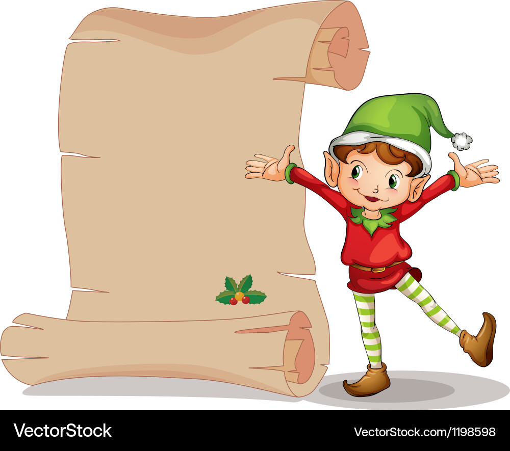 A dwarf with an empty signage vector image