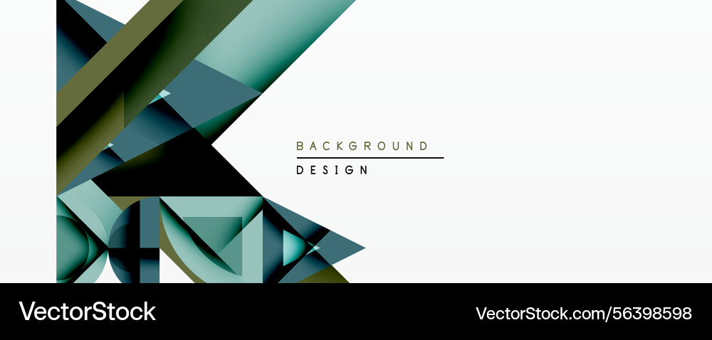 Abstract geometric design features overlapping Vector Image
