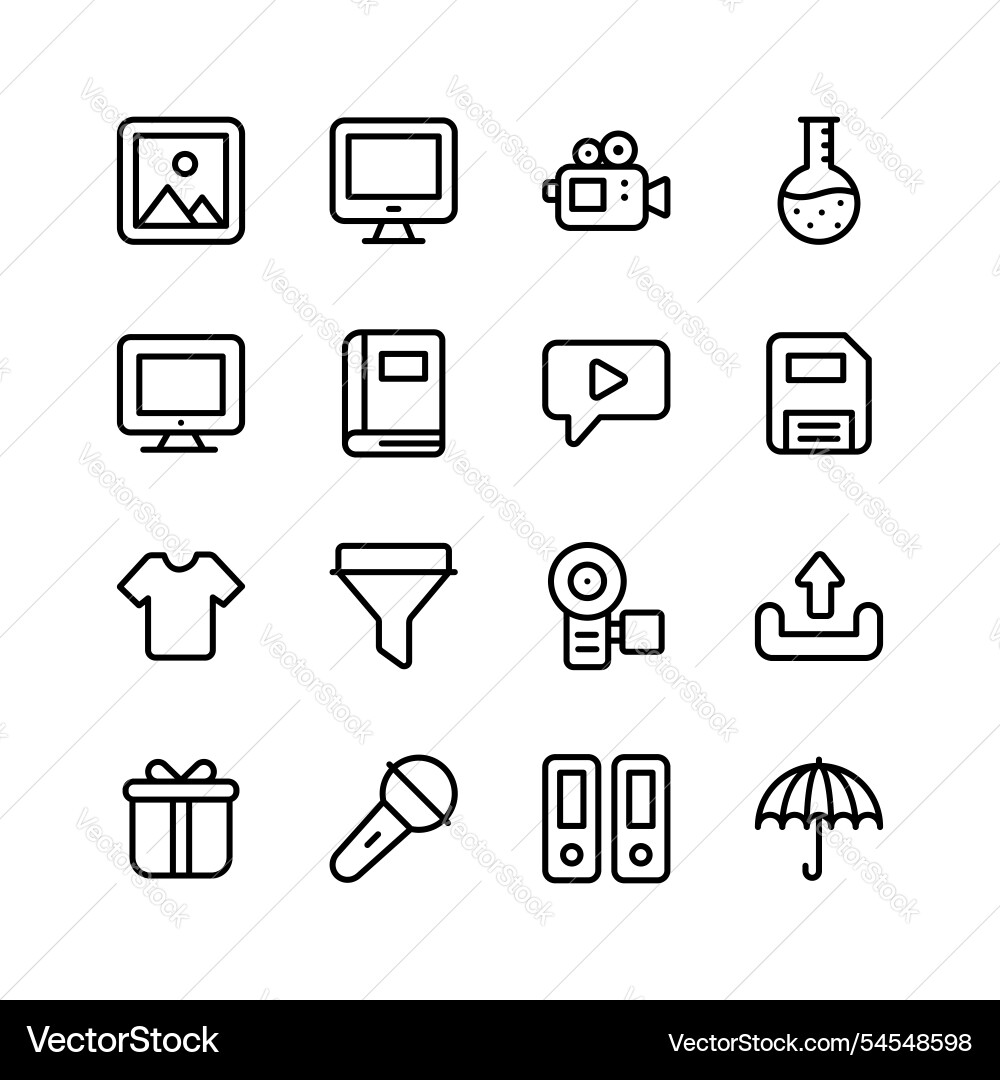 Collection of user interface and web icons ready vector image