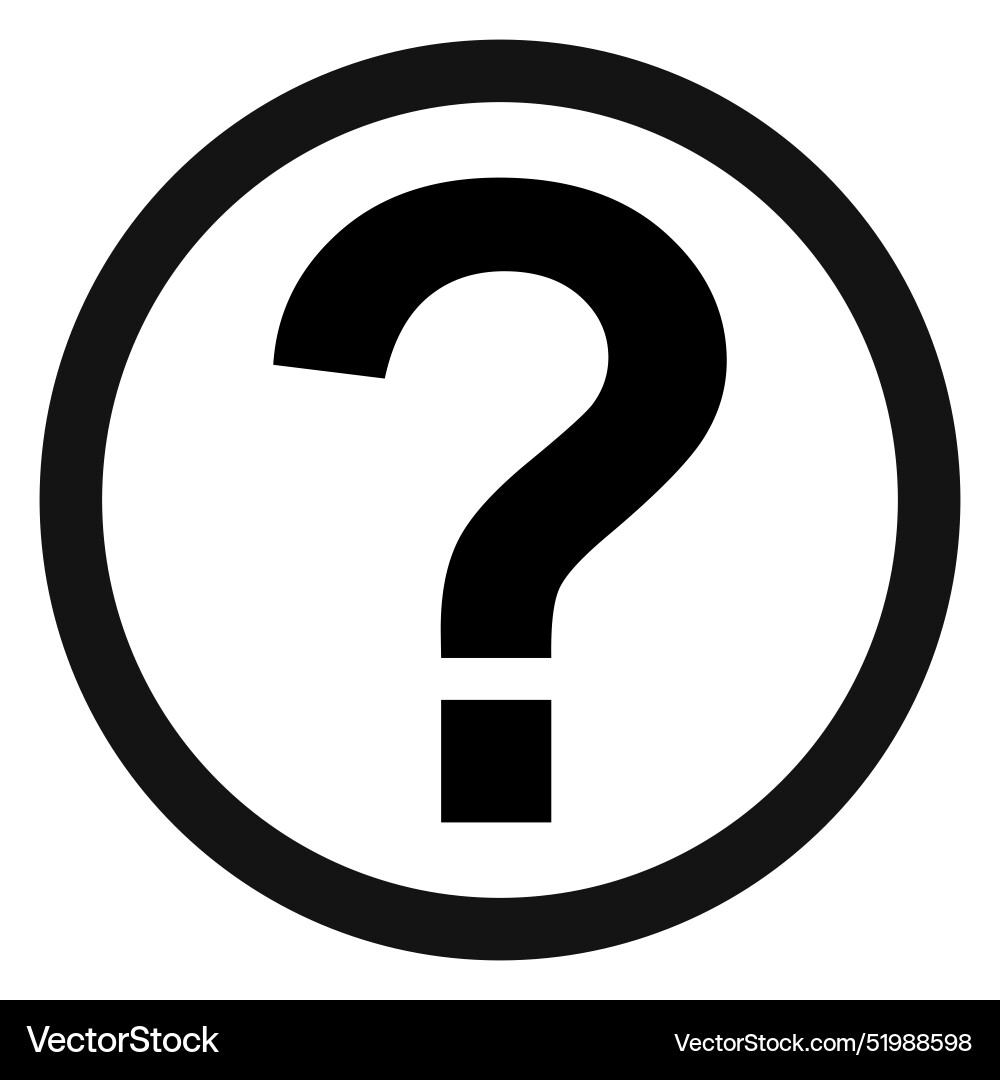 Customer support question icon for faqs and help vector image