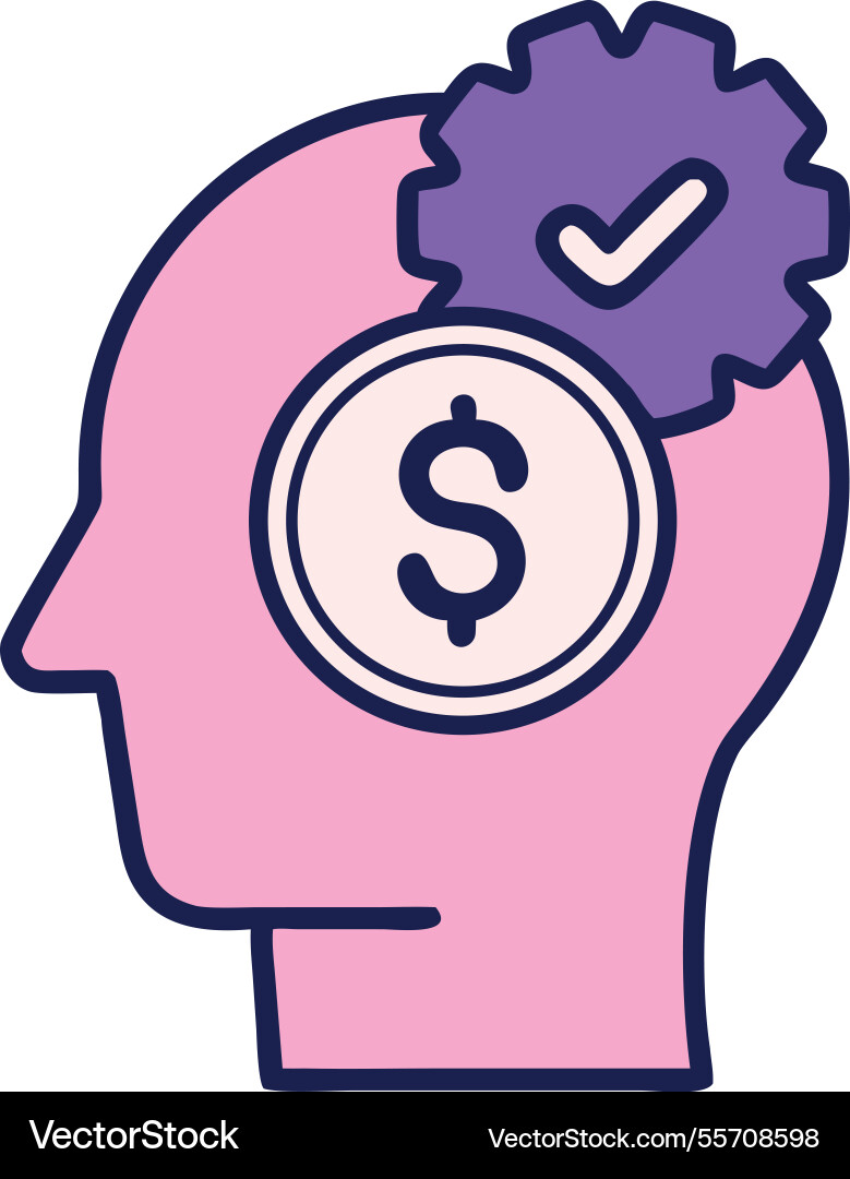 Fixed mindset financial block vector image