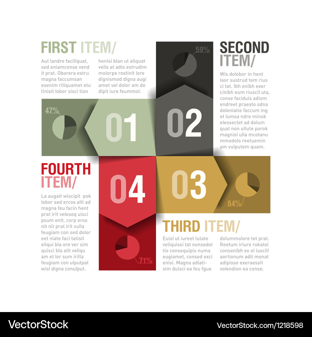 Four Part Layout Template Vector Image