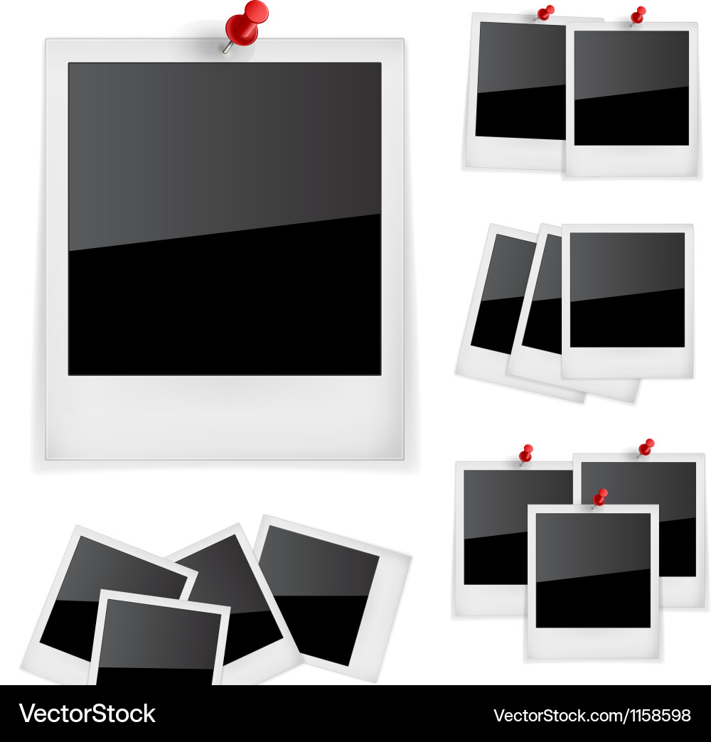 Isolated Polaroid Frames Vector Image