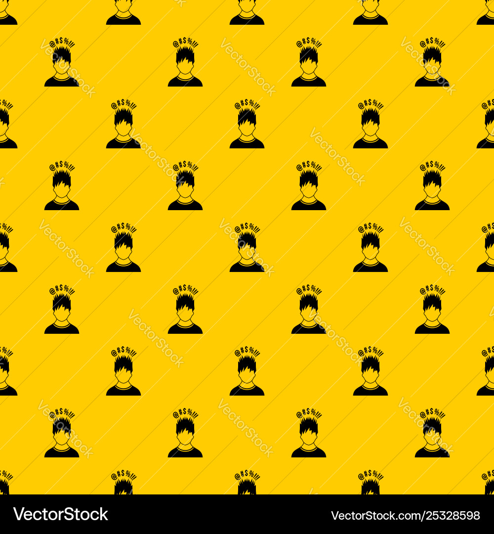 Man with different signs over his head pattern Man with different signs over his head pattern vector image