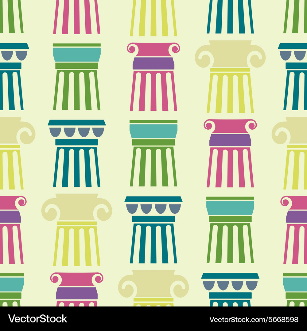 Seamless background with ancient columns Vector Image