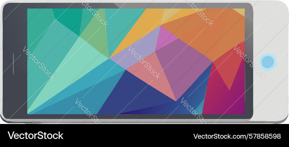 Smartphone with dynamic abstract colorful pattern vector image