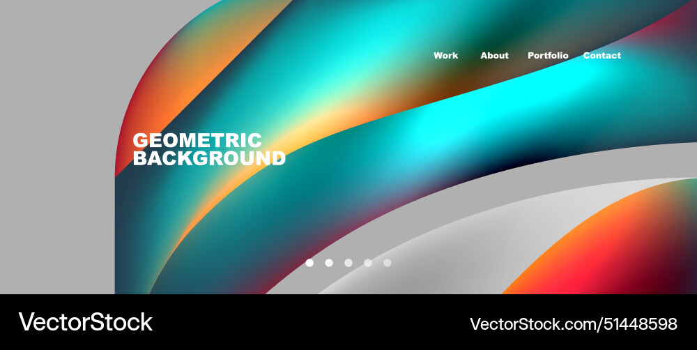 Web page design with geometric elements - circle Vector Image
