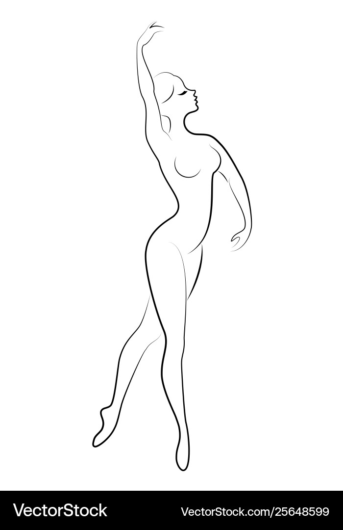 Basic rgsilhouette a cute lady she is dancing Basic rgsilhouette a cute lady she is dancing vector image