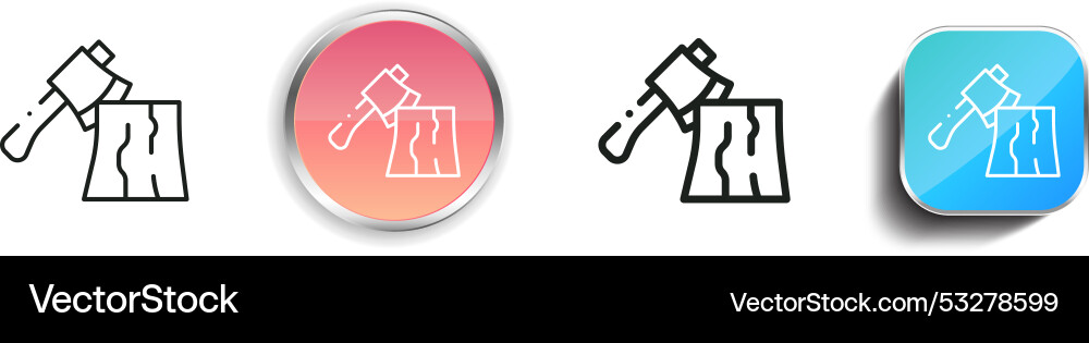 Cut icon thin linear regular and button style Cut icon thin linear regular and button style Vector Image