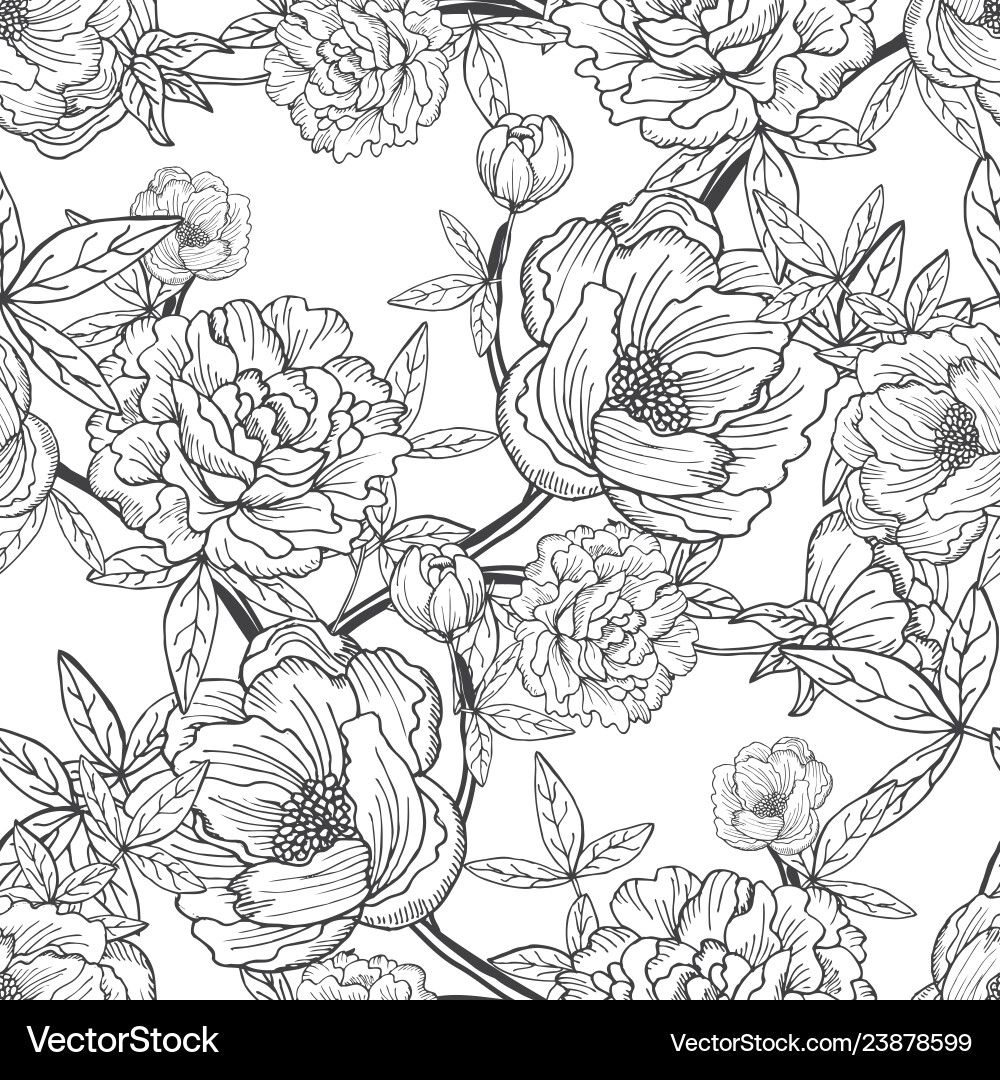 Floral seamless pattern Floral seamless pattern vector image