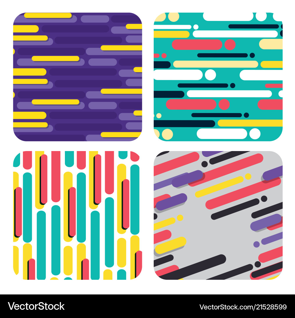 Geometric Color Patterns Backgrounds vector image