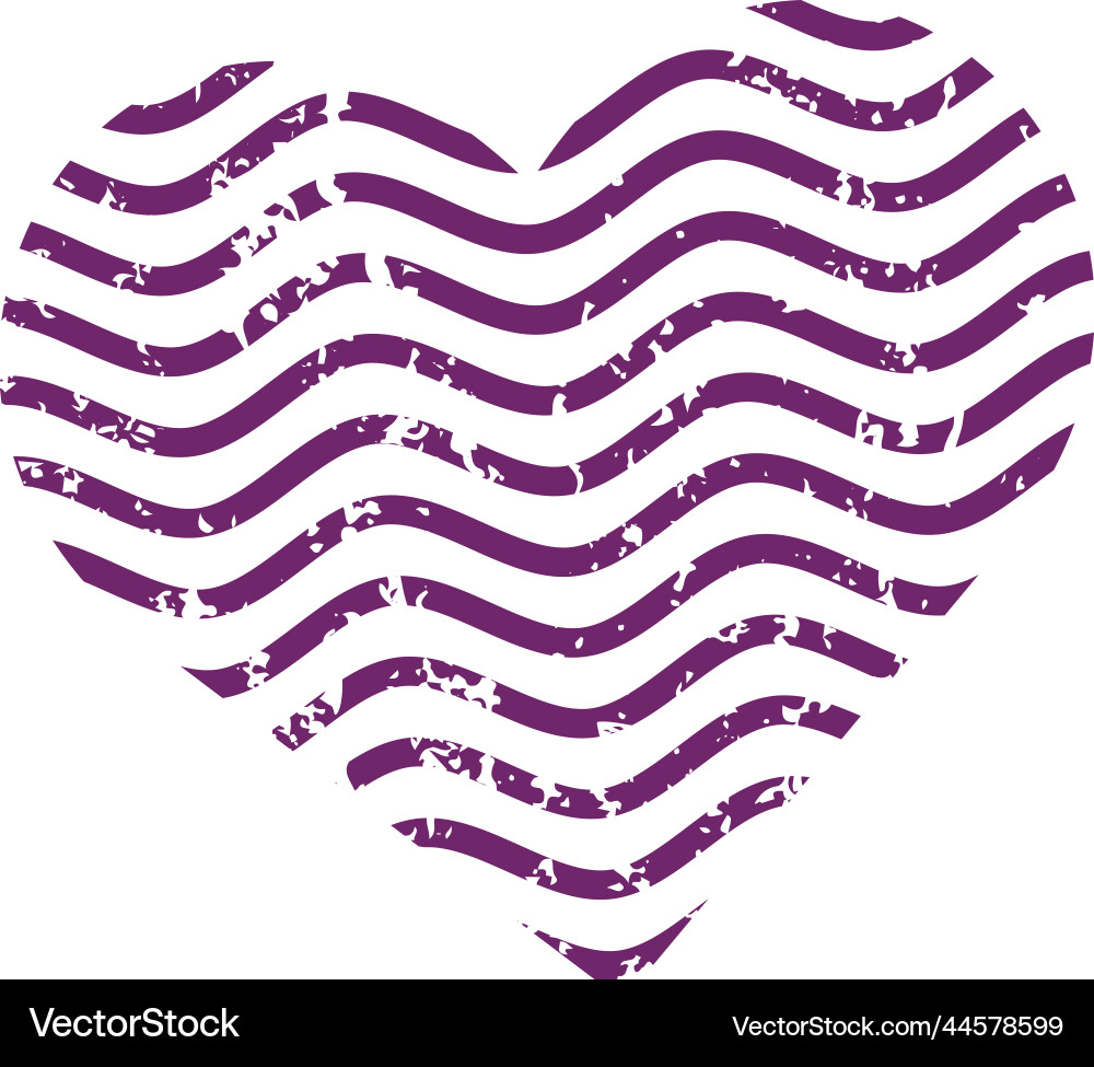 Heart in grunge post stamp style romantic card Heart in grunge post stamp style romantic card vector image