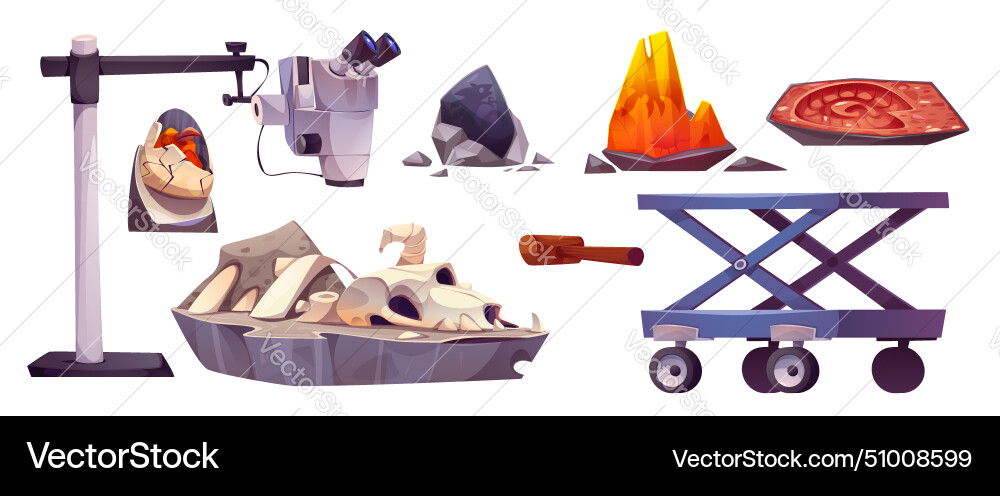 Scientist lab room with dinosaur fossil Scientist lab room with dinosaur fossil vector image