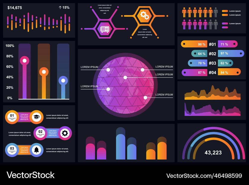 Set of infographic elements data visualization Set of infographic elements data visualization vector image