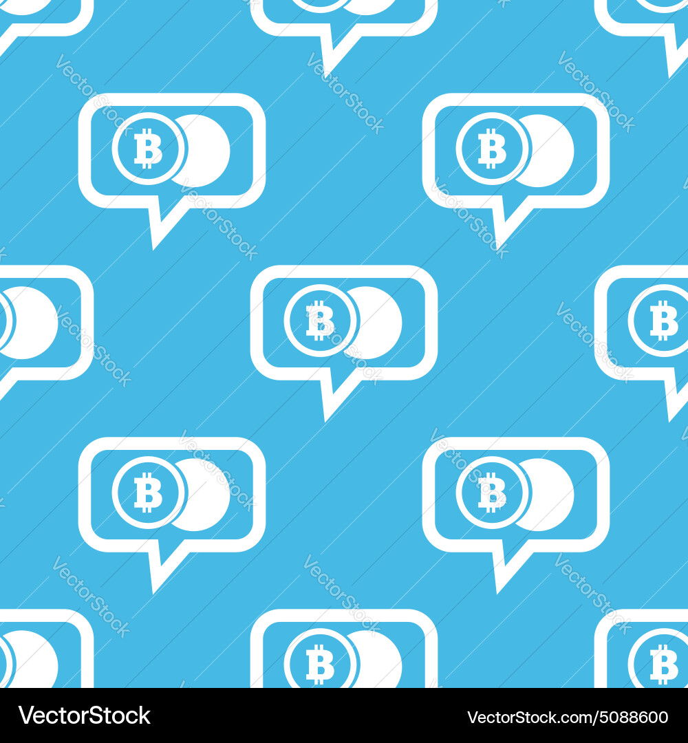 Bitcoin coin message pattern vector image