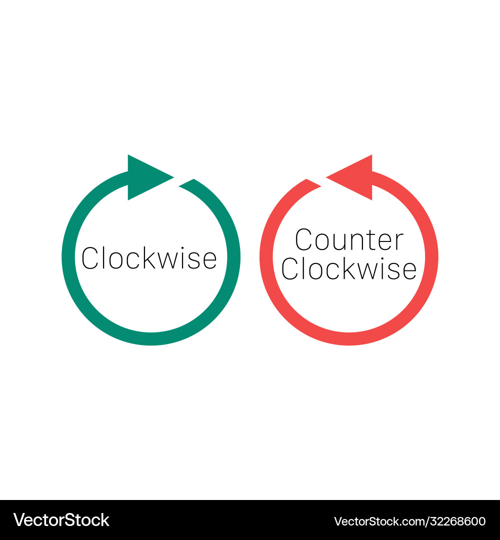 Clockwise and Counterclockwise Arrows Vector Image