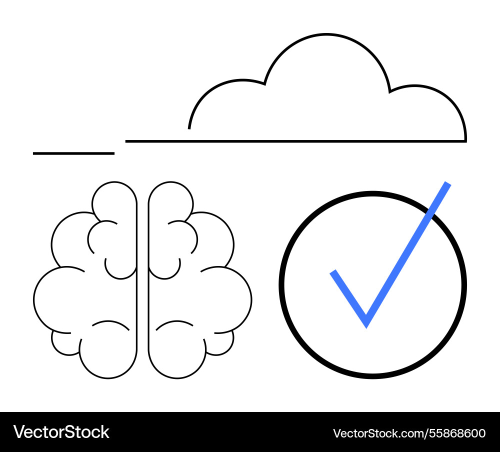 Cloud computing and decision-making concept Cloud computing and decision-making concept vector image