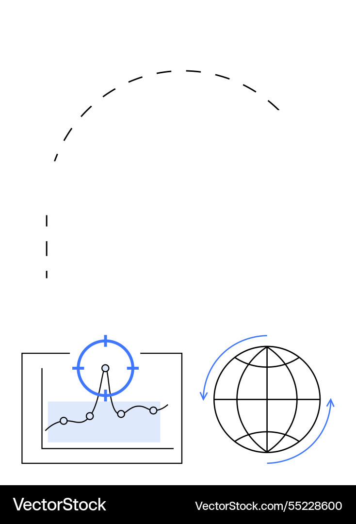 Global analytics and progress concept Global analytics and progress concept vector image
