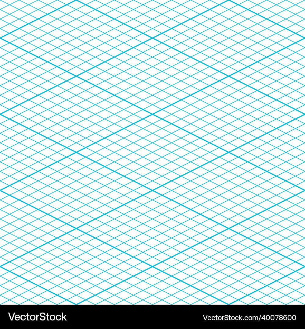 Isometric Grid Paper Seamless Pattern vector image