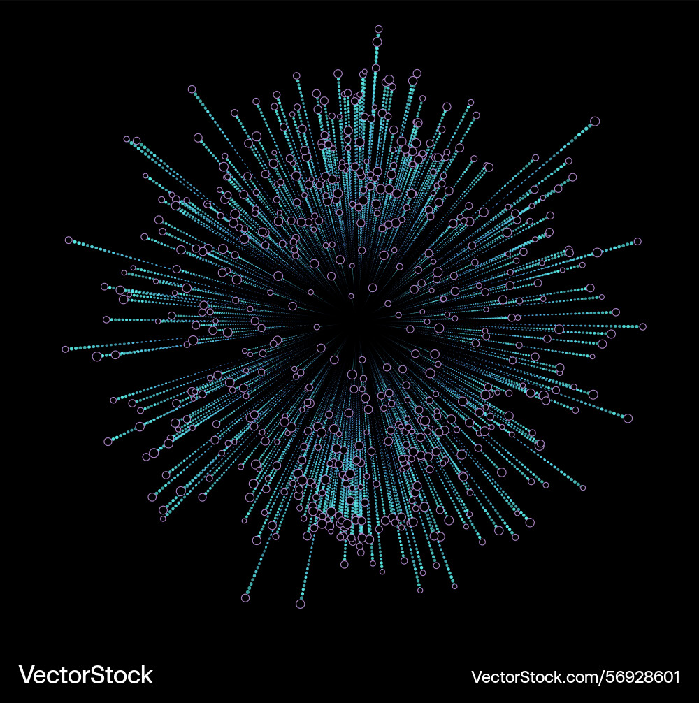 Abstract background explosion with lines from vector image
