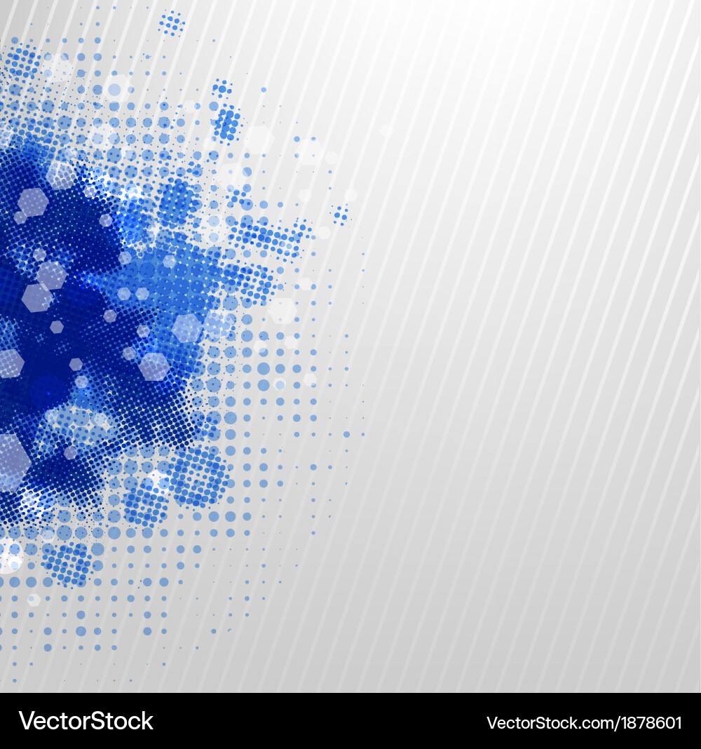 Abstract Blue Blobs on Grey Vector Image