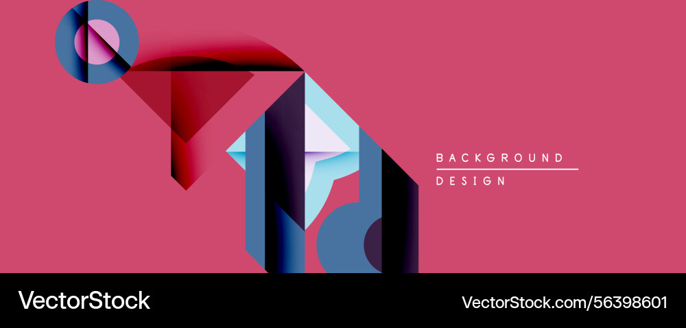 Abstract geometric design features overlapping Vector Image