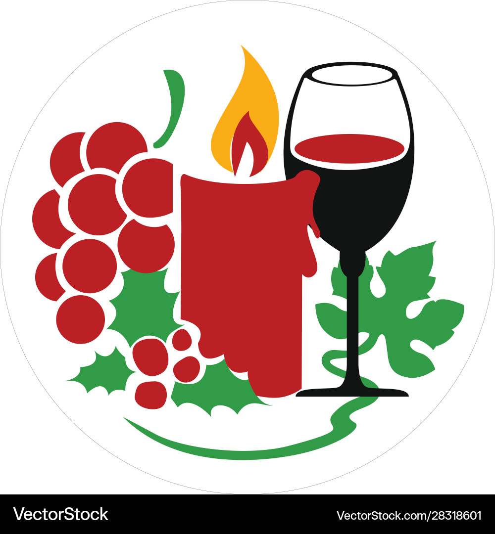 Candle christmas box Vector Image