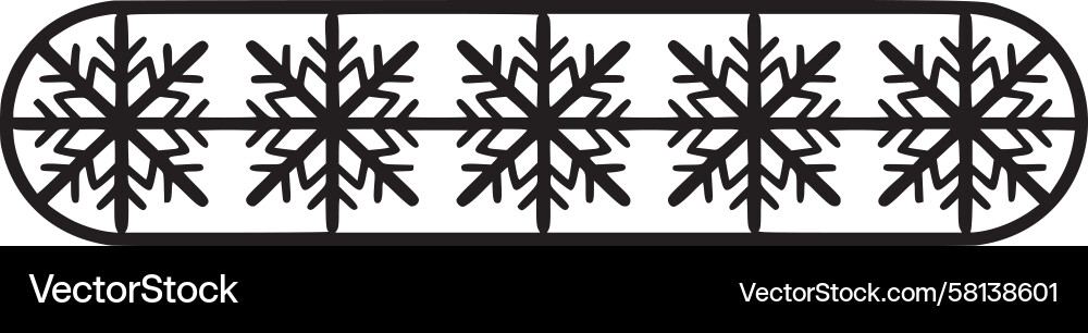 Elegant Snowflake Border Vector Image