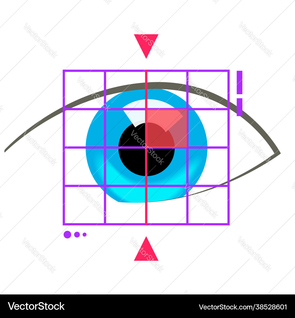 Iris Scan Technology - Biometric Authentication vector image