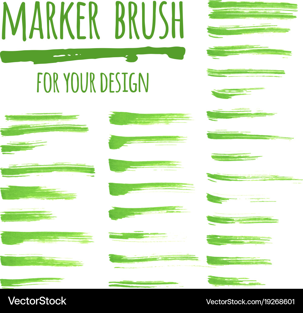Marker Strokes and Patterns vector image