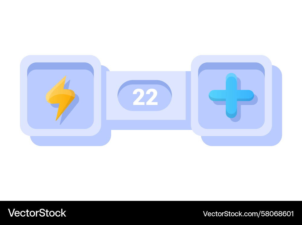 Mobile Game Button - UI Element Vektorbild