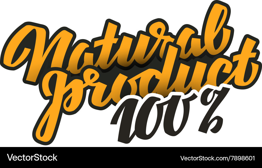 Natural Product Script vector image