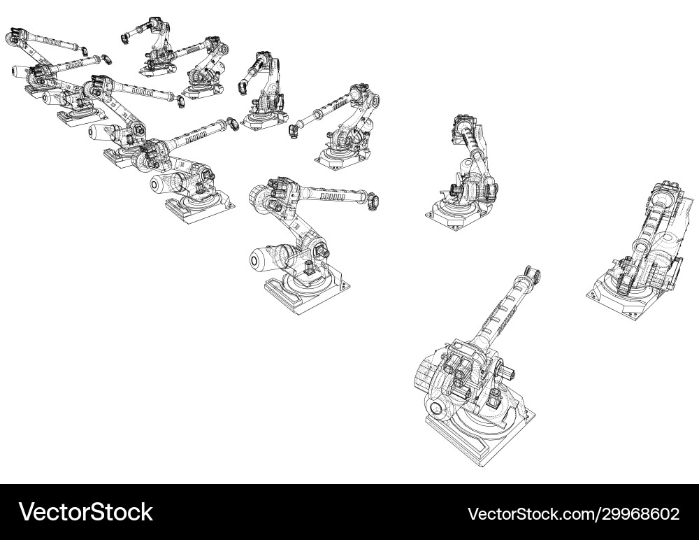 A industral robots manipulators Vector Image