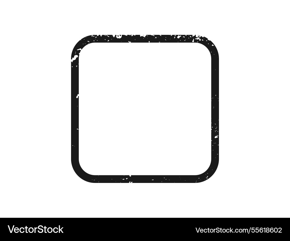 Grunge border in rounded square form Grunge border in rounded square form vector image