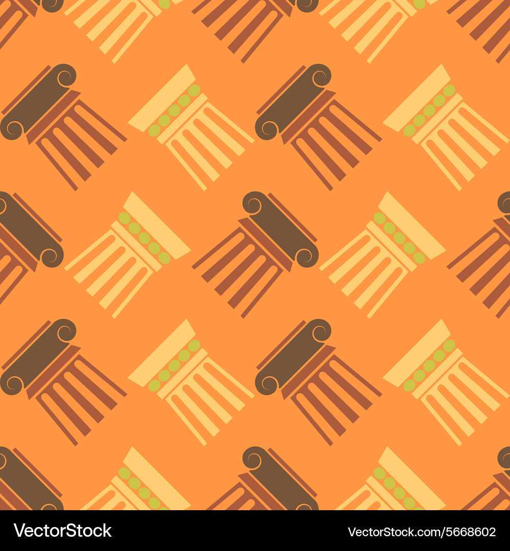 Seamless background with ancient columns Vector Image