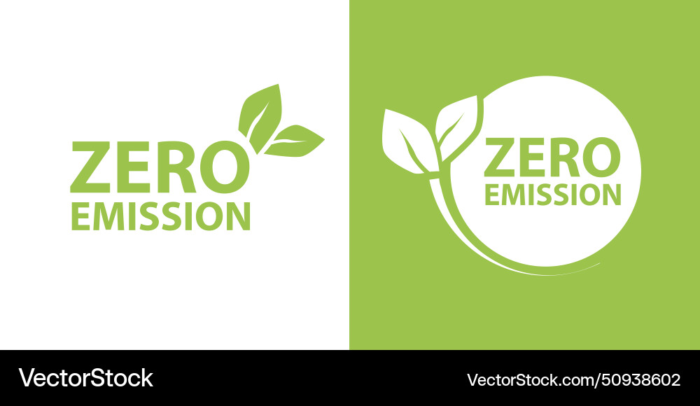 Zero emission net icon co2 net-zero Vector Image