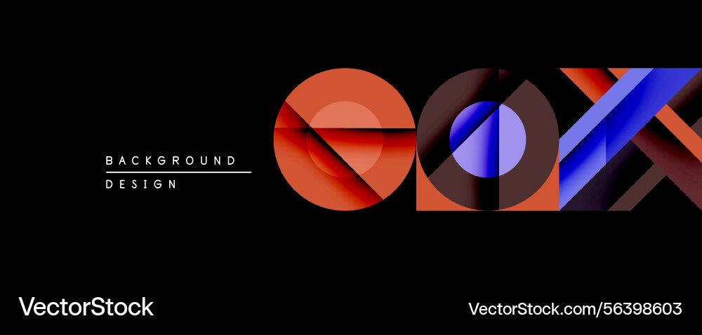 Abstract geometric design features overlapping Vector Image