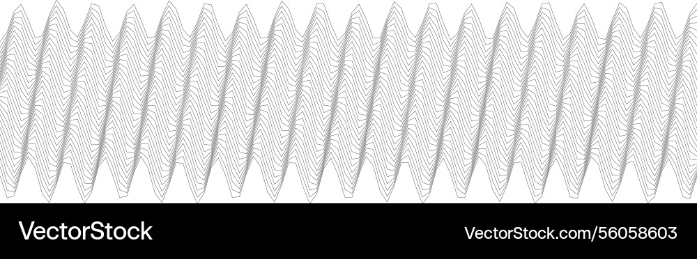 Abstract geometric wave pattern with symmetrical Vector Image