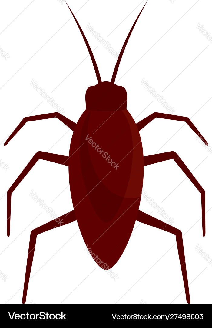 Cockroach bug icon flat style Vector Image